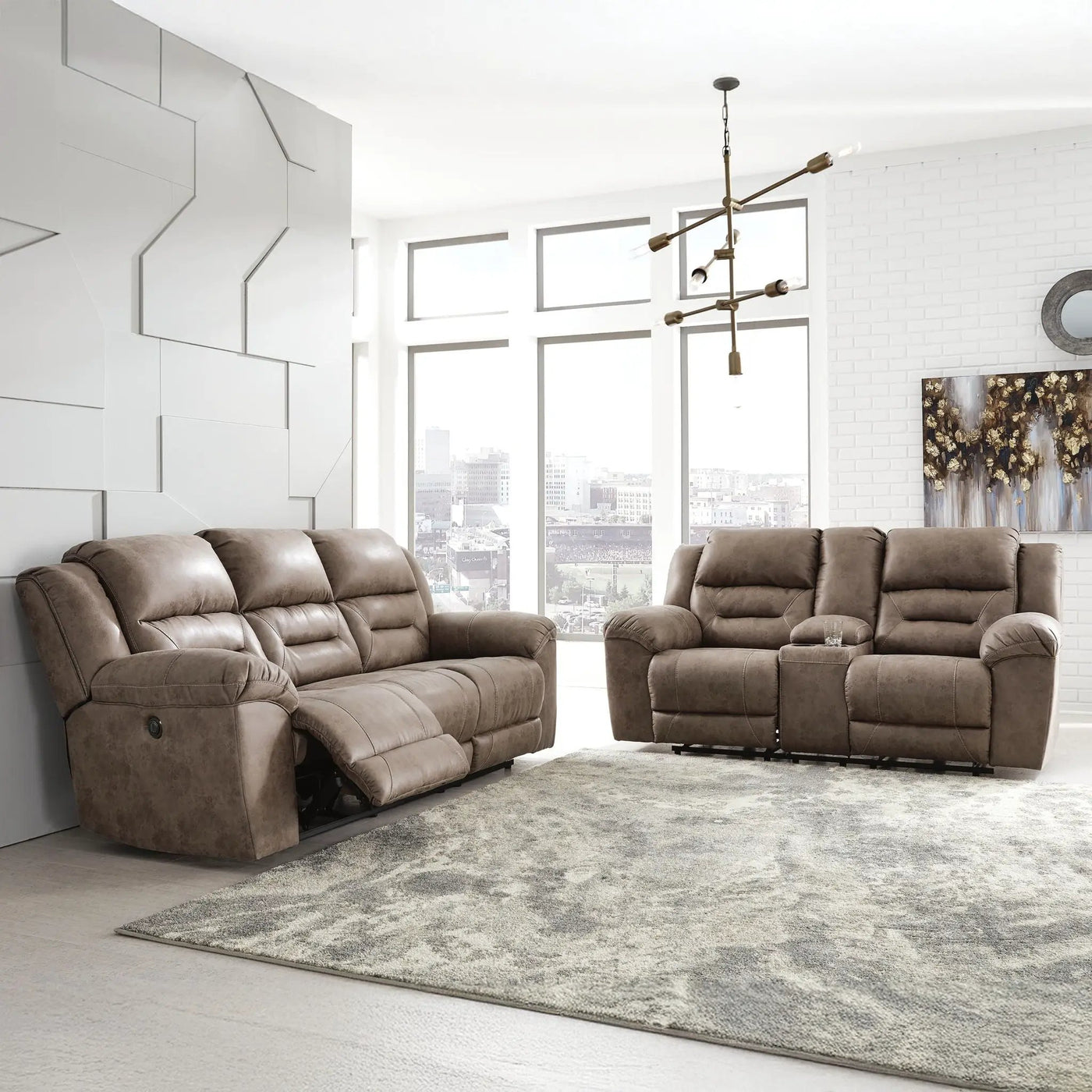 Stoneland - Reclining Sofa by Unique Piece Furniture