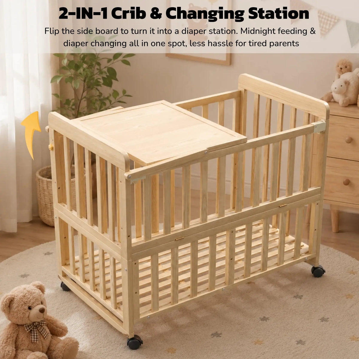 Solid Wood Baby Bassinet by HouseOfZazla