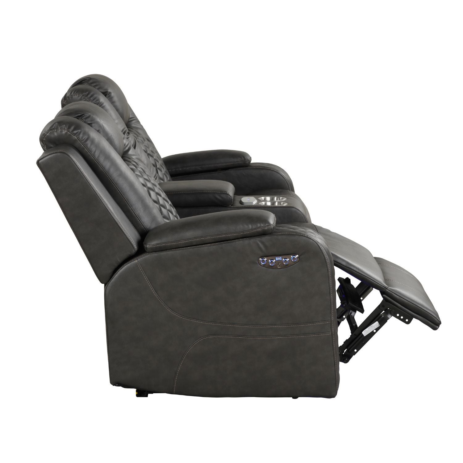 Benz - Power Reclining Loveseat With LED Lighting And Built In USB by HouseOfZazla