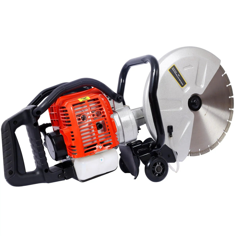 Industrial 52Cc 2 Stroke Gas Powered Concrete Cut Off Saw With Blade Steel - Red by HouseOfZazla