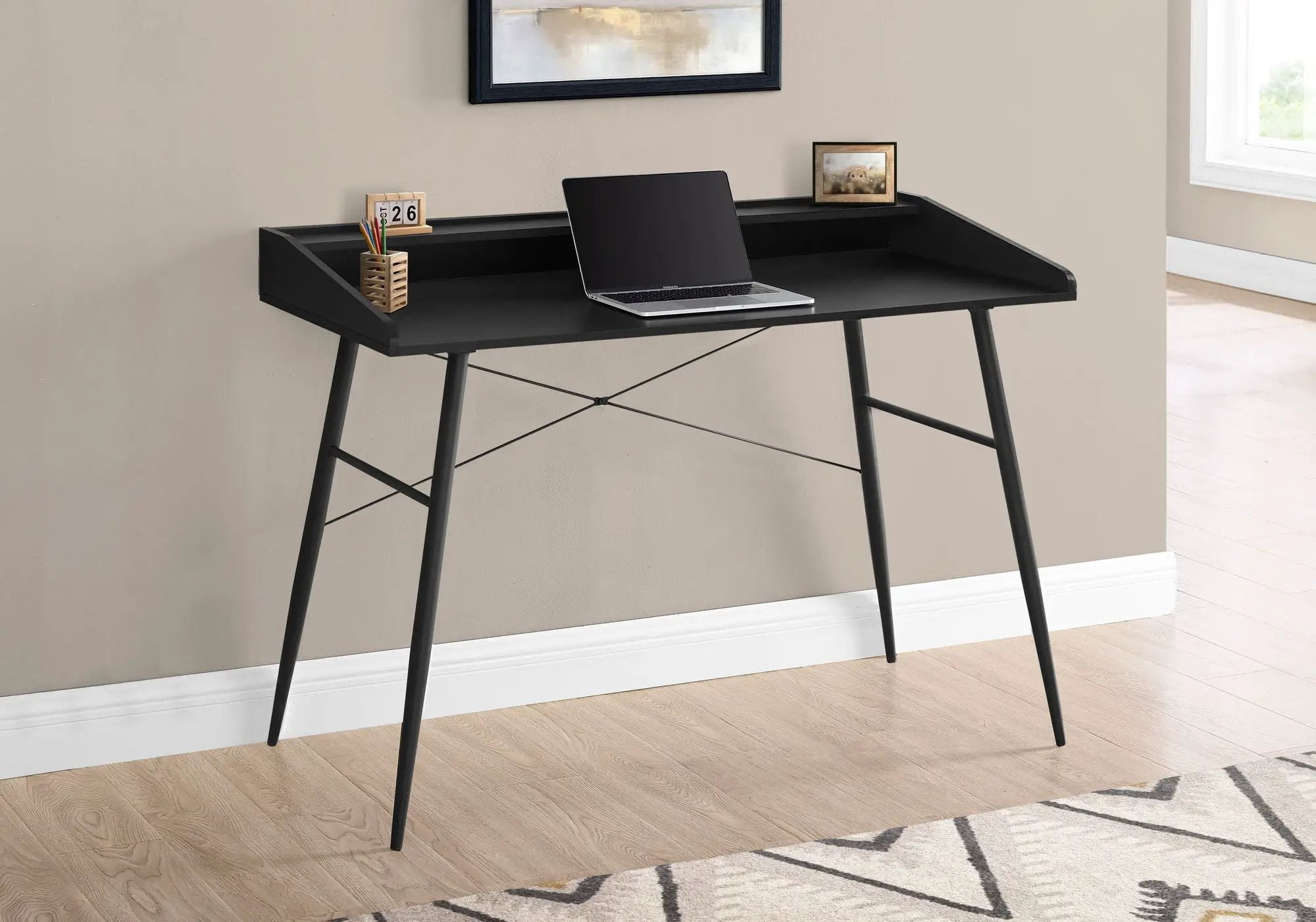Computer Desk For Home Office, Sturdy Construction, Storage Shelves by Unique Piece Furniture