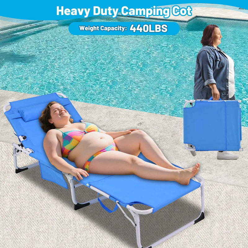 3-in-1 Heavy Duty Tanning Chair with Face Hole Adjustable, photo 2 of 10