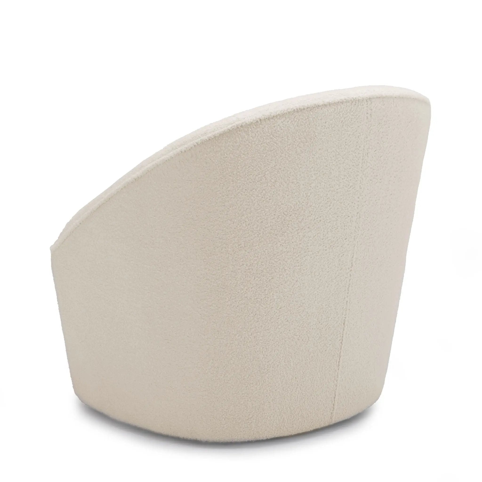 Anson - Swivel Chair With Soft Rounded Back - Off White by HouseOfZazla