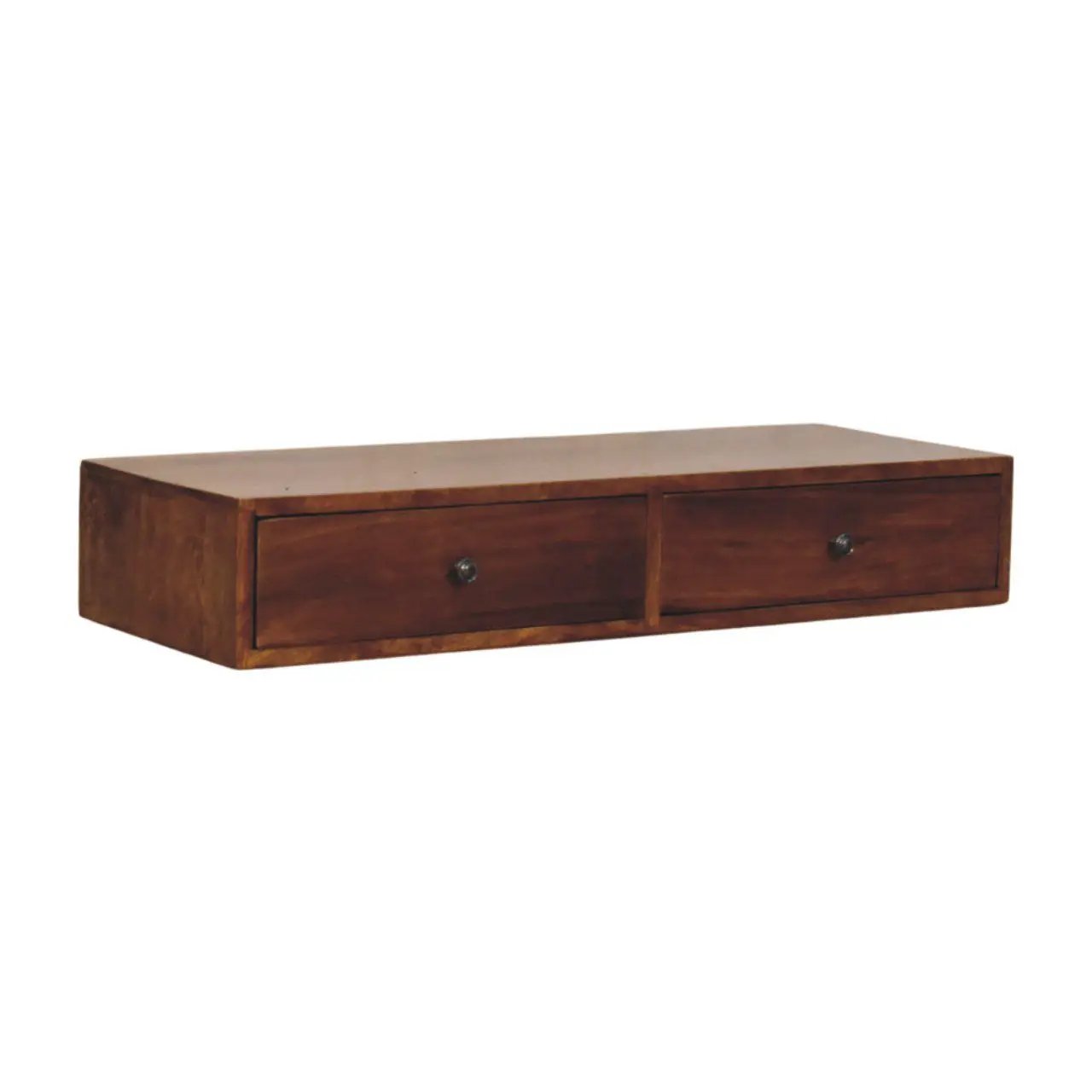 Lunar - 2 Drawer Wall Mounted Console - Brown by Unique Piece Furniture
