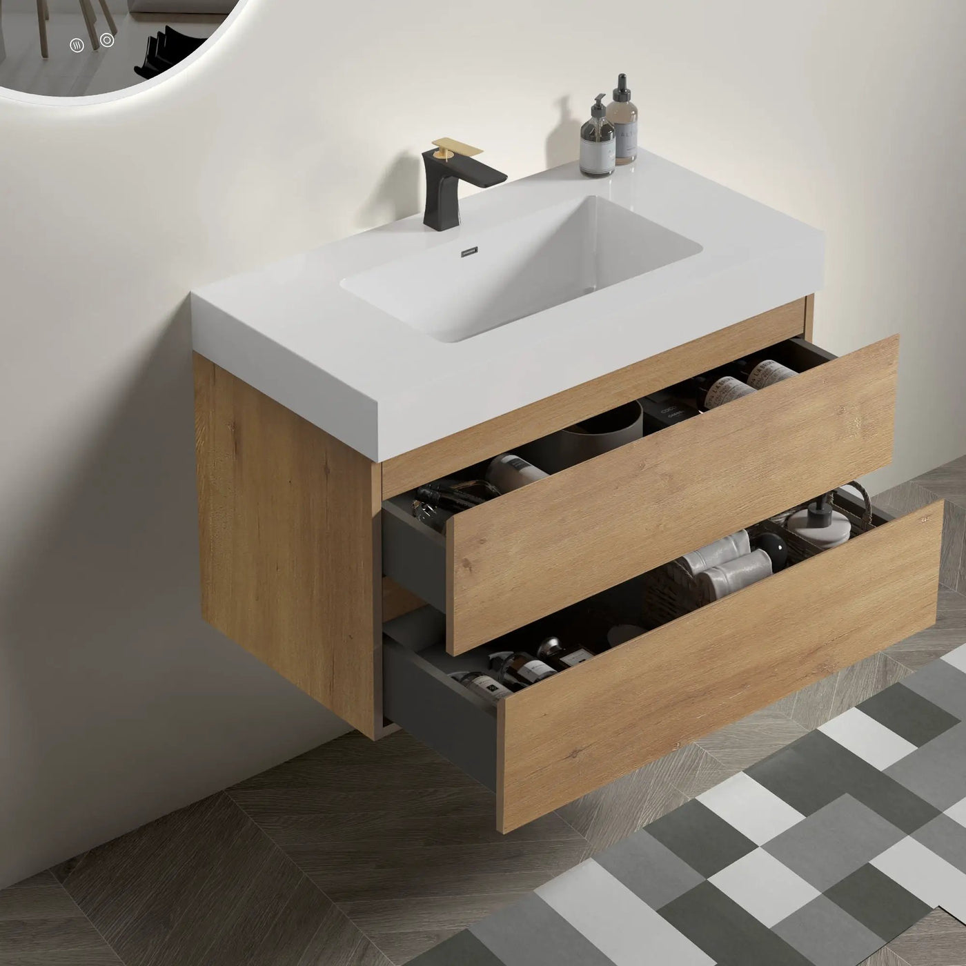 Alice Wall Mounted Bathroom Vanity with Sink by HouseOfZazla