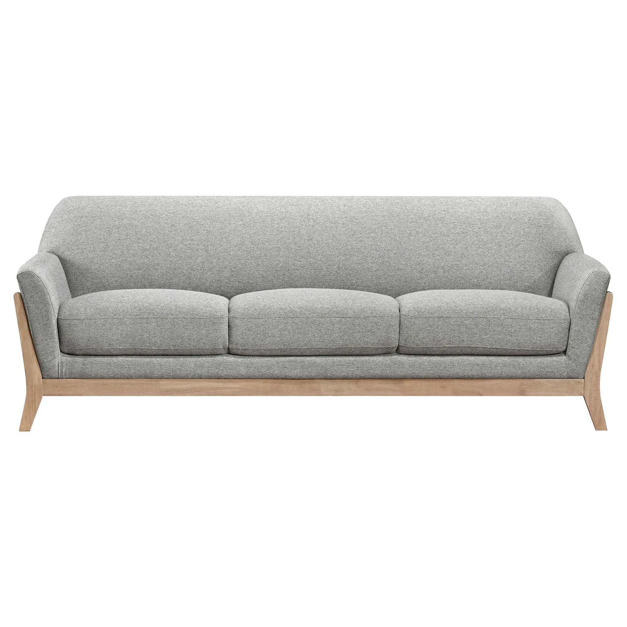 Vaughn 2-piece Fabric Upholstered Flared Arm Sofa Set Grey by Unique Piece Furniture