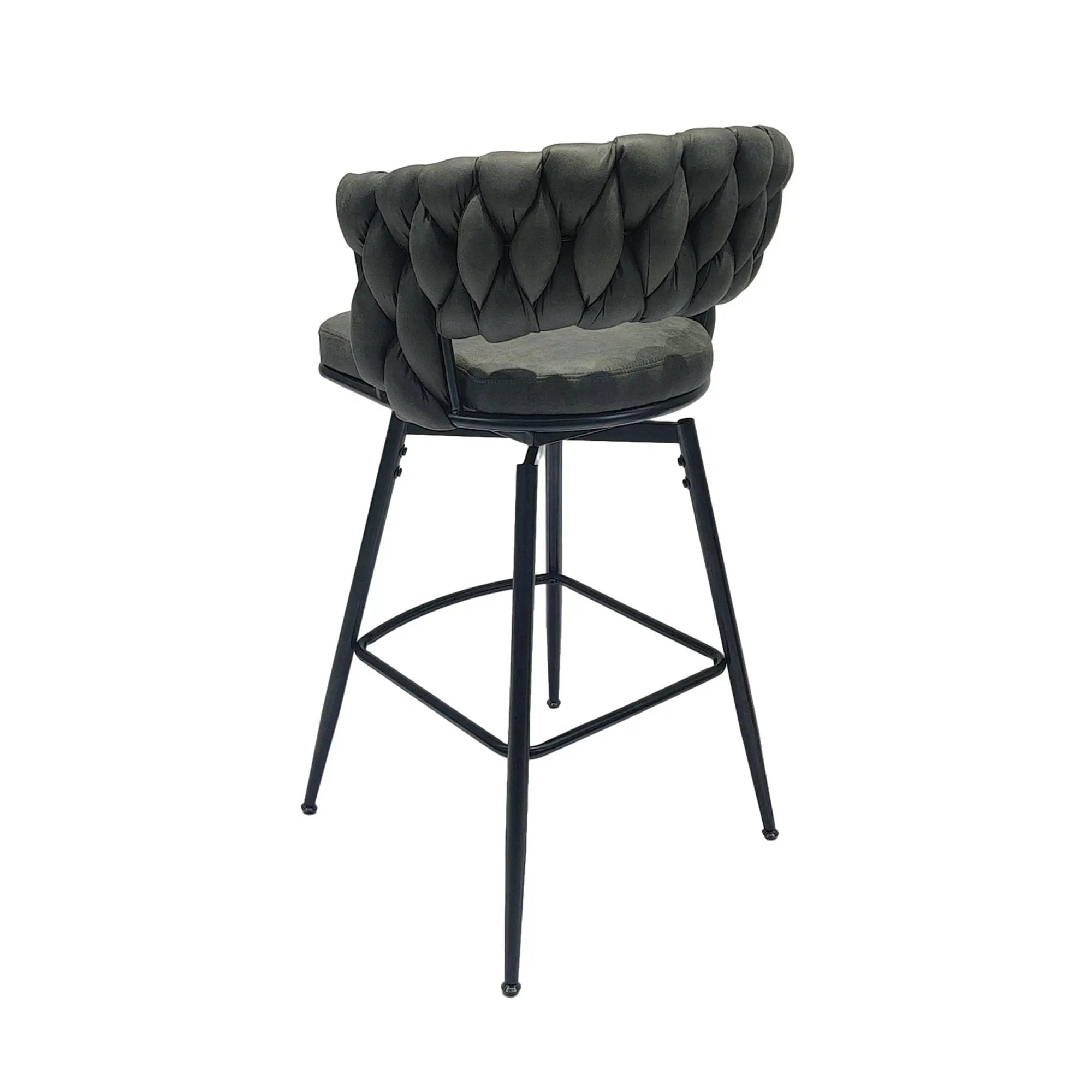 Bar Stool 360 Swivel With Back Footrest by HouseOfZazla