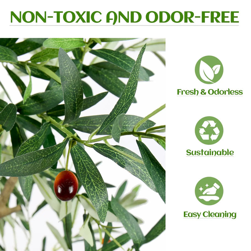 6FT Artificial Olive Tree Indoor Faux Plant by HouseOfZazla
