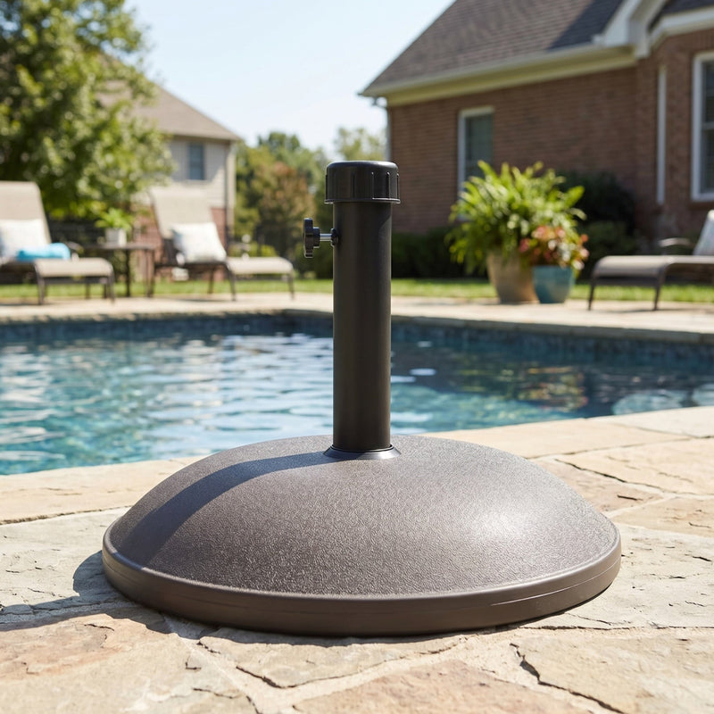 Ander Outdoor 68-Pound Round Umbrella Base - Brown by HouseOfZazla