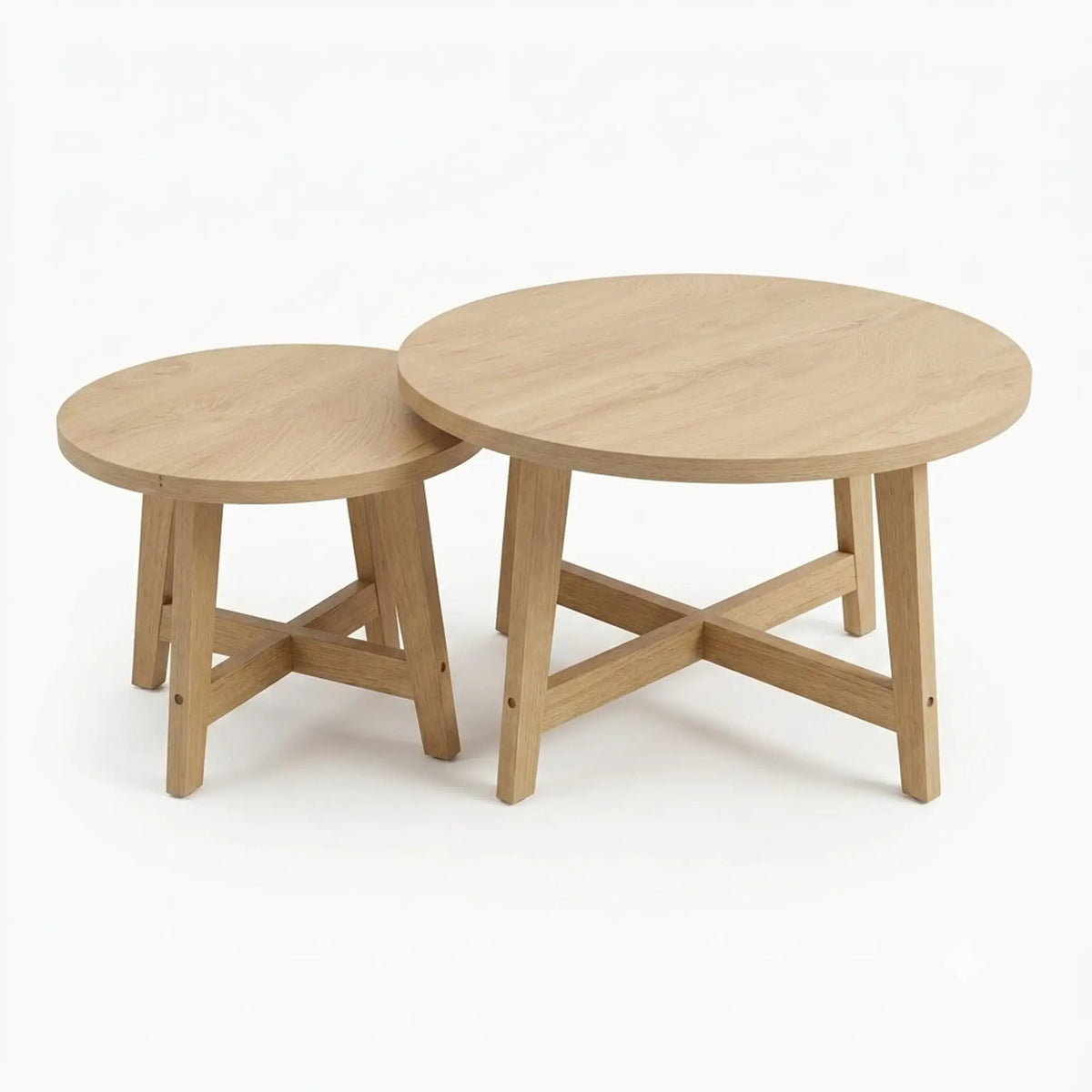 Set of 2 Round Nesting Coffee Tables by HouseOfZazla