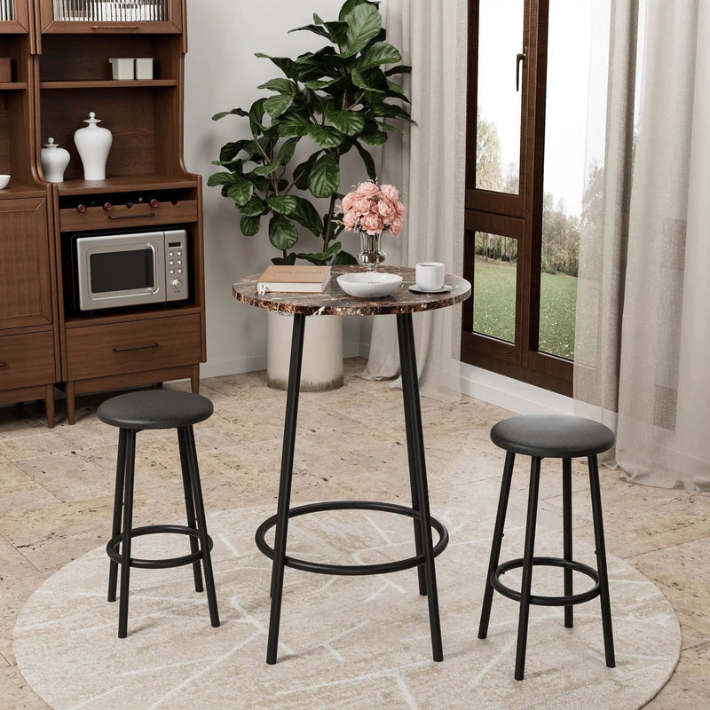 3-Piece Bar Table Set with 2 Bar Stools by HouseOfZazla