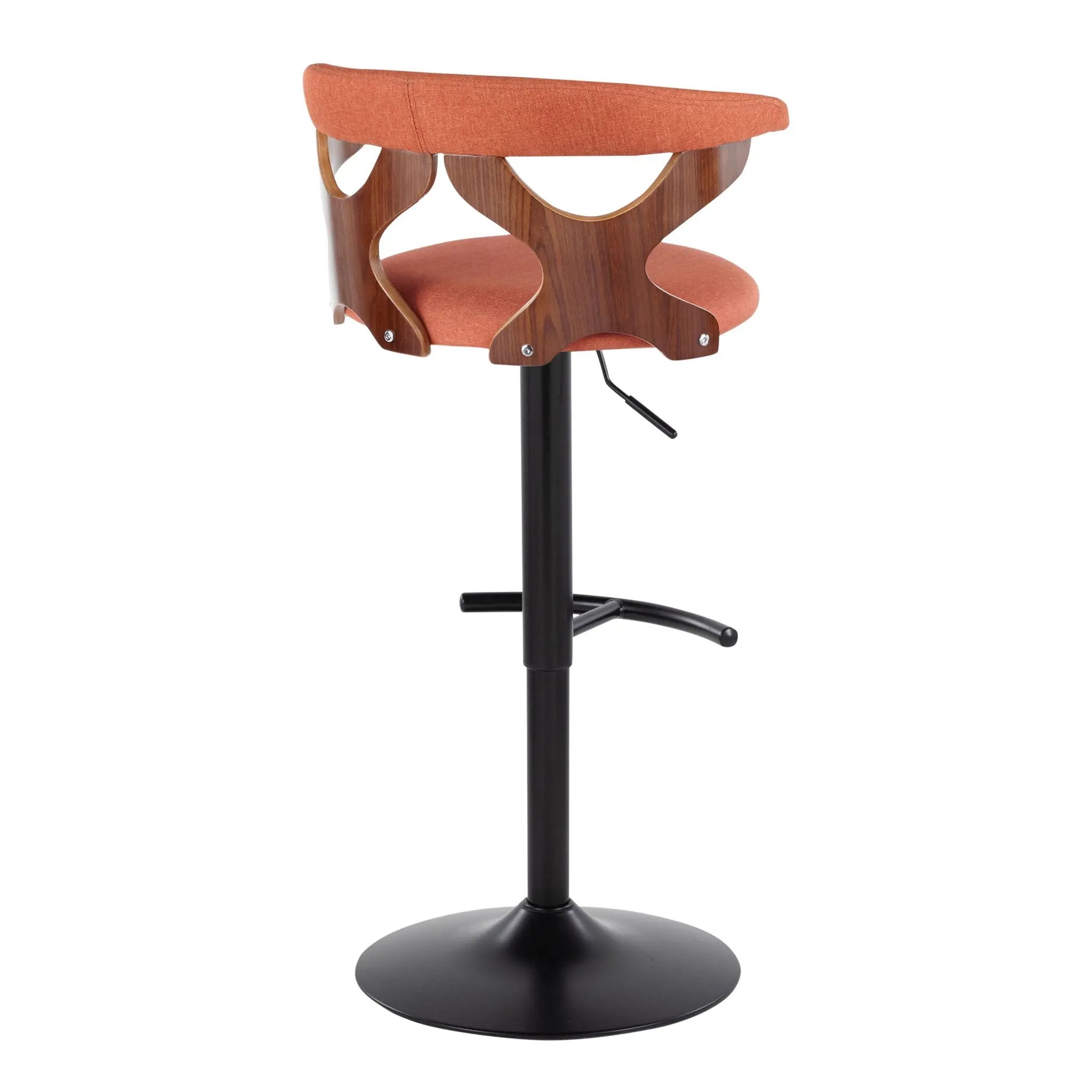Gardenia - Contemporary Adjustable Barstool With Swivel With Rounded T Footrest (Set of 2) by Unique Piece Furniture
