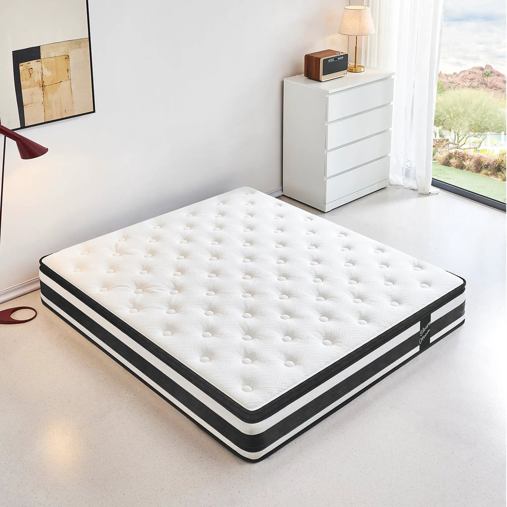 Full Size Hybrid Mattress Breathable Cool Knitted Fabric Cover by HouseOfZazla