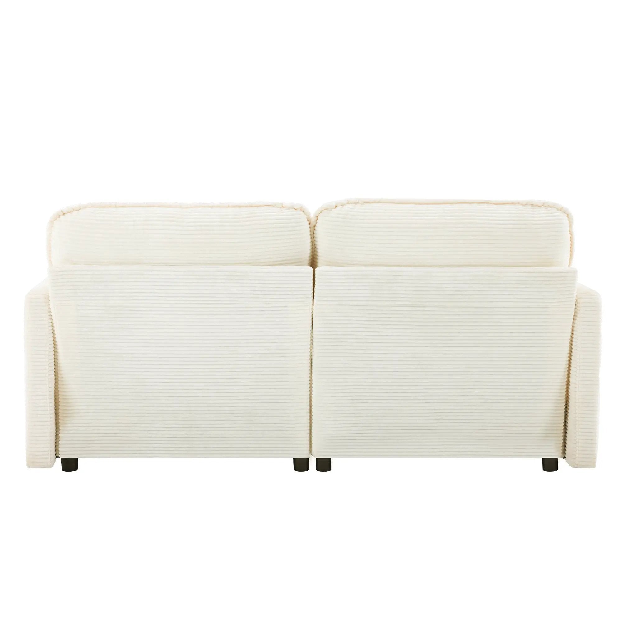 69" Plush Cloud Loveseat: Modular 2-Seater Sectional Sofa by HouseOfZazla