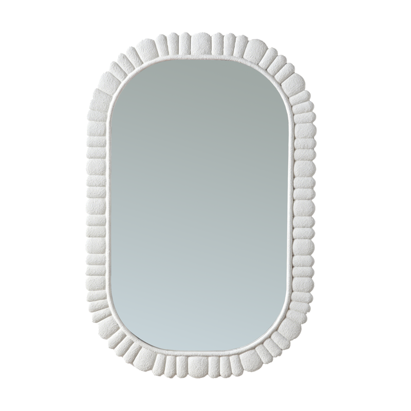 24"x36" Oval Scalloped Wall Mirror by HouseOfZazla