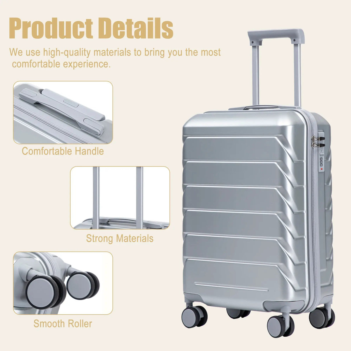 20 Inch ABS Hard Shell Travel Checked Luggage, photo 8 of 10
