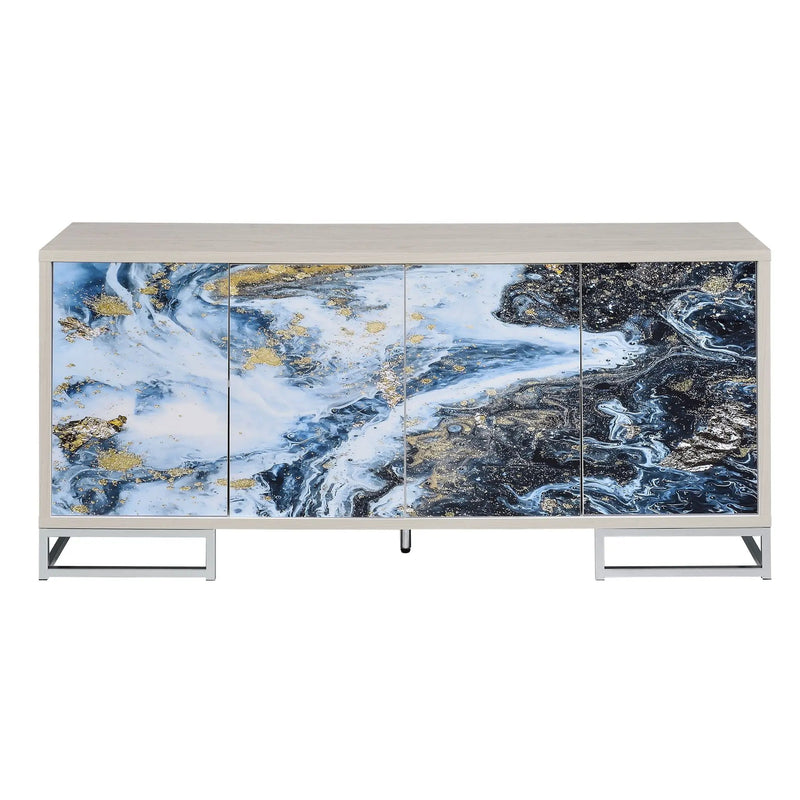 Liam - Marble Paint Console Cabinet - Multi by Unique Piece Furniture