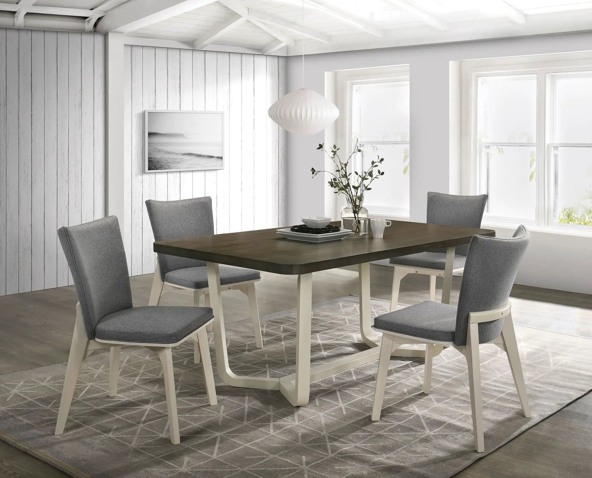 Biloxi 5-piece 71-inch Rectangular Dining Set Greyish Brown by Unique Piece Furniture