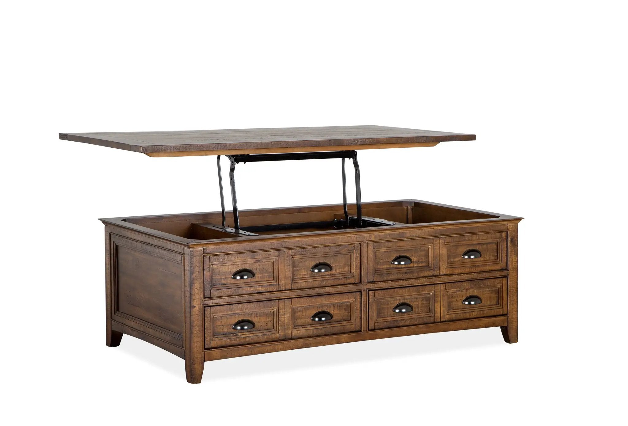 Bay Creek - Lift Top Storage Cocktail Table With Casters - Toasted Nutmeg by Unique Piece Furniture