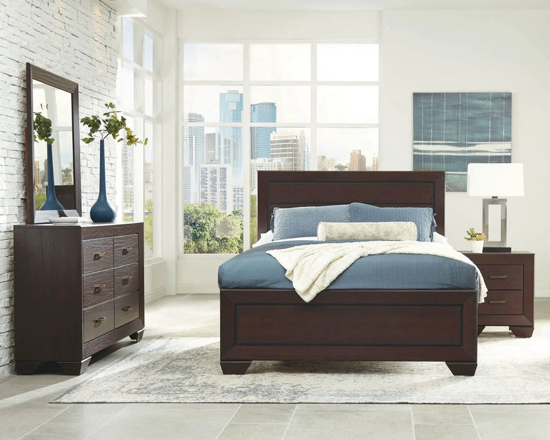 Kauffman 4-piece California King Bedroom Set Dark Cocoa by Unique Piece Furniture
