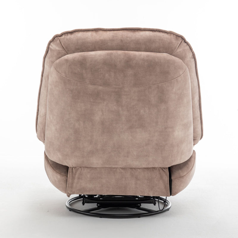 Modern Swivel Gliding Recliner Chair With Rocking Function And Phone Holder, Large Comfortable by HouseOfZazla