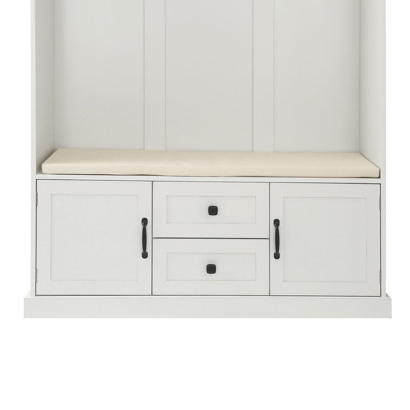 Hall Tree With 3 Hooks, Coat Hanger, Entryway Bench, Storage Bench, 3 In 1 Design by HouseOfZazla