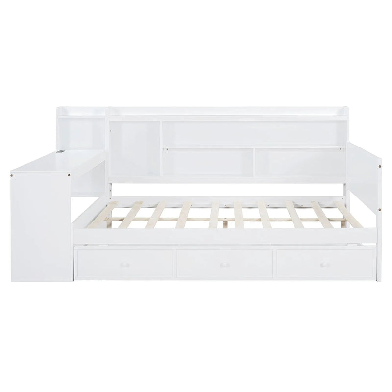 Daybed With 3 Drawers USB Ports And Desk by Unique Piece Furniture
