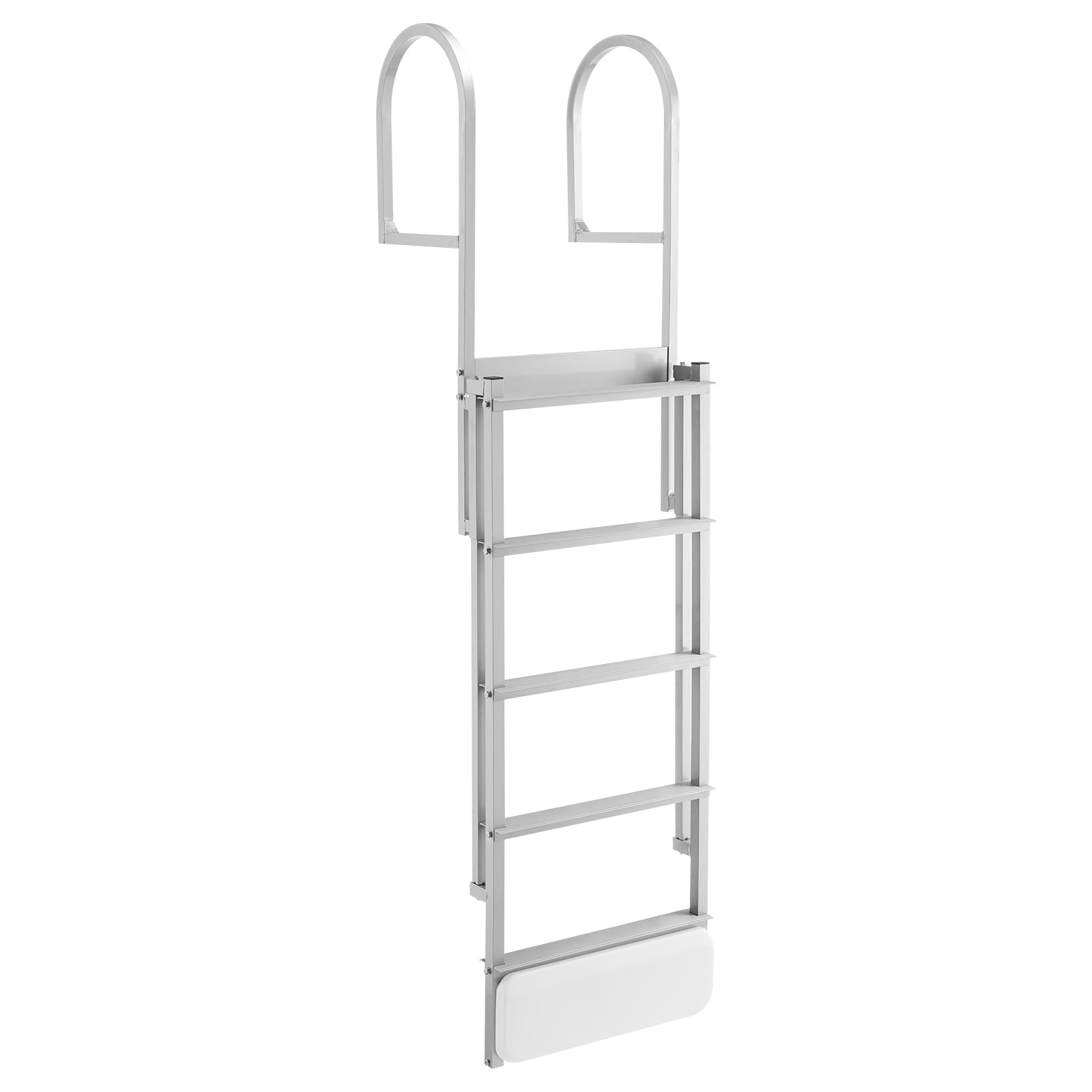 Retractable Dock Ladder, 5 Steps, Aluminum Alloy with Auto-Lift Float by HouseOfZazla