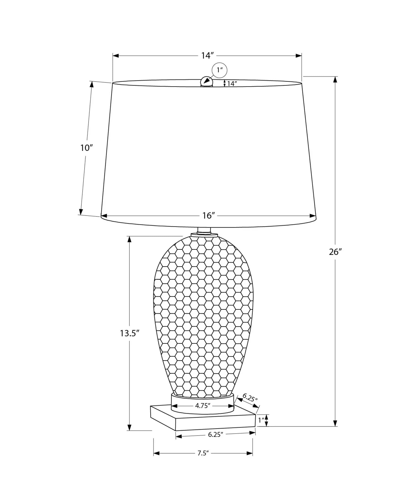 Lighting, Table Lamp, Ceramic, Transitional - White by Unique Piece Furniture