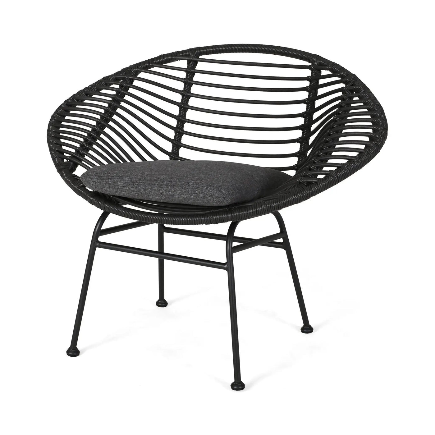 Cordella Outdoor Woven Wicker Chairs with Cushions, Set of 2 by HouseOfZazla