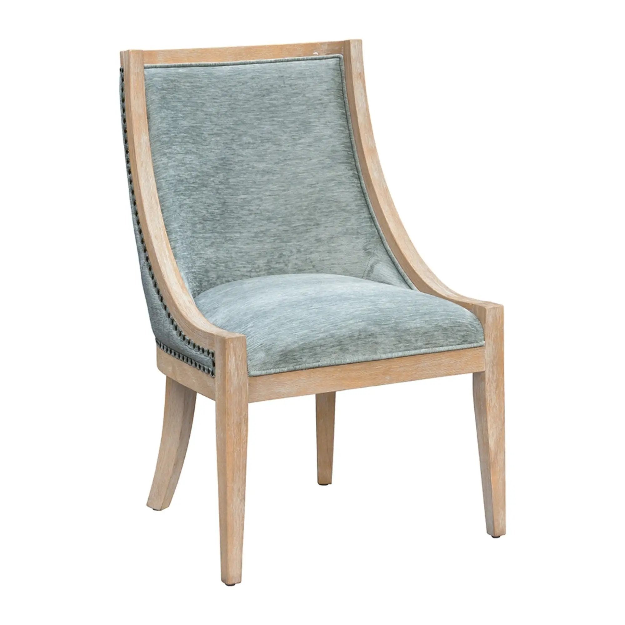 Upholstered Dining Chair With Nailhead Trim by Unique Piece Furniture