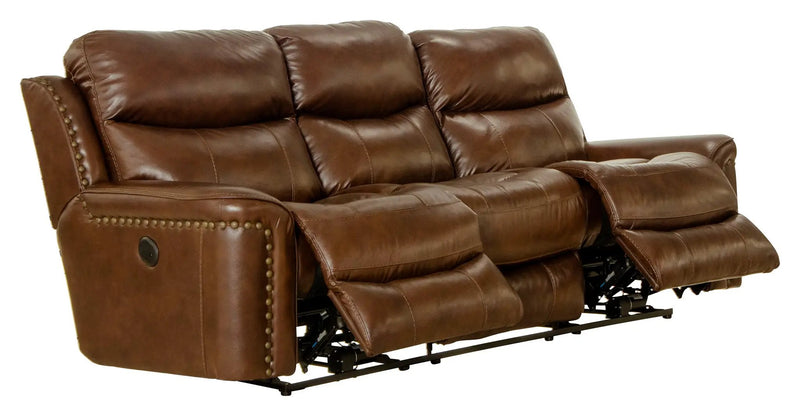Ceretti - Power Reclining Sofa - Brown Italian Top Grain Leather Match by Unique Piece Furniture