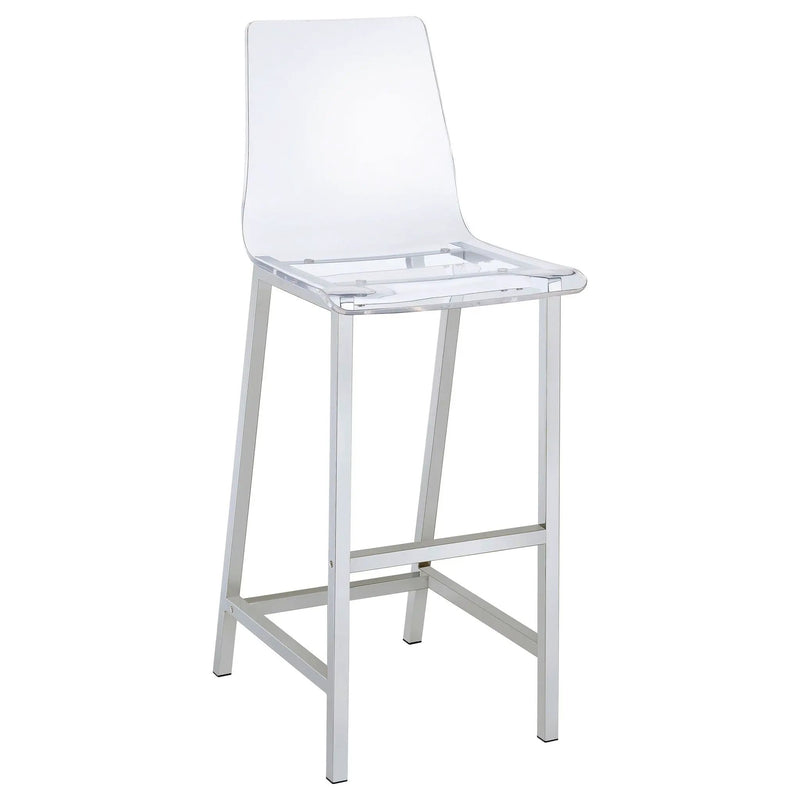 Tolbert 5-piece Bar Set with Acrylic Chairs Clear and Chrome by Unique Piece Furniture