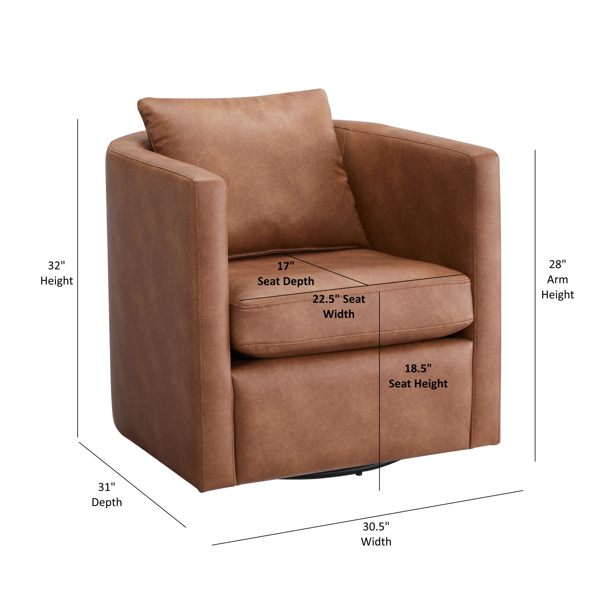 Sutton - Swivel Barrel Chair by HouseOfZazla