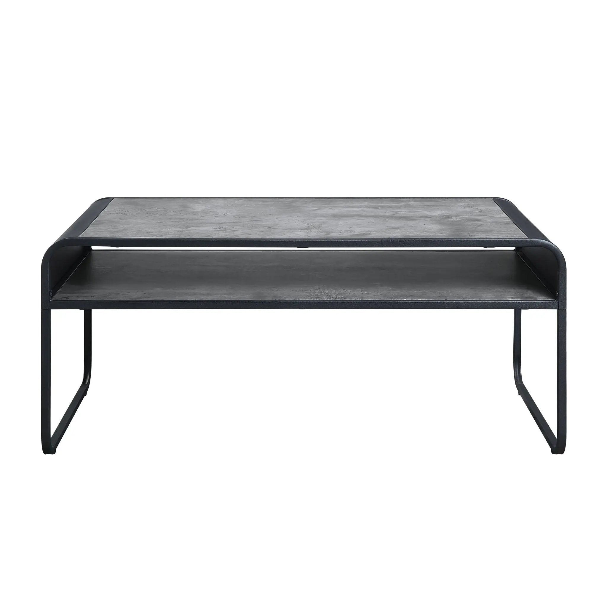 Raziela Concrete Coffee Table - Black / Gray by HouseOfZazla