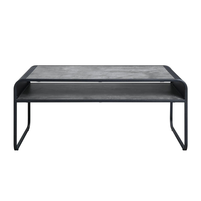 Raziela Concrete Coffee Table - Black / Gray by HouseOfZazla