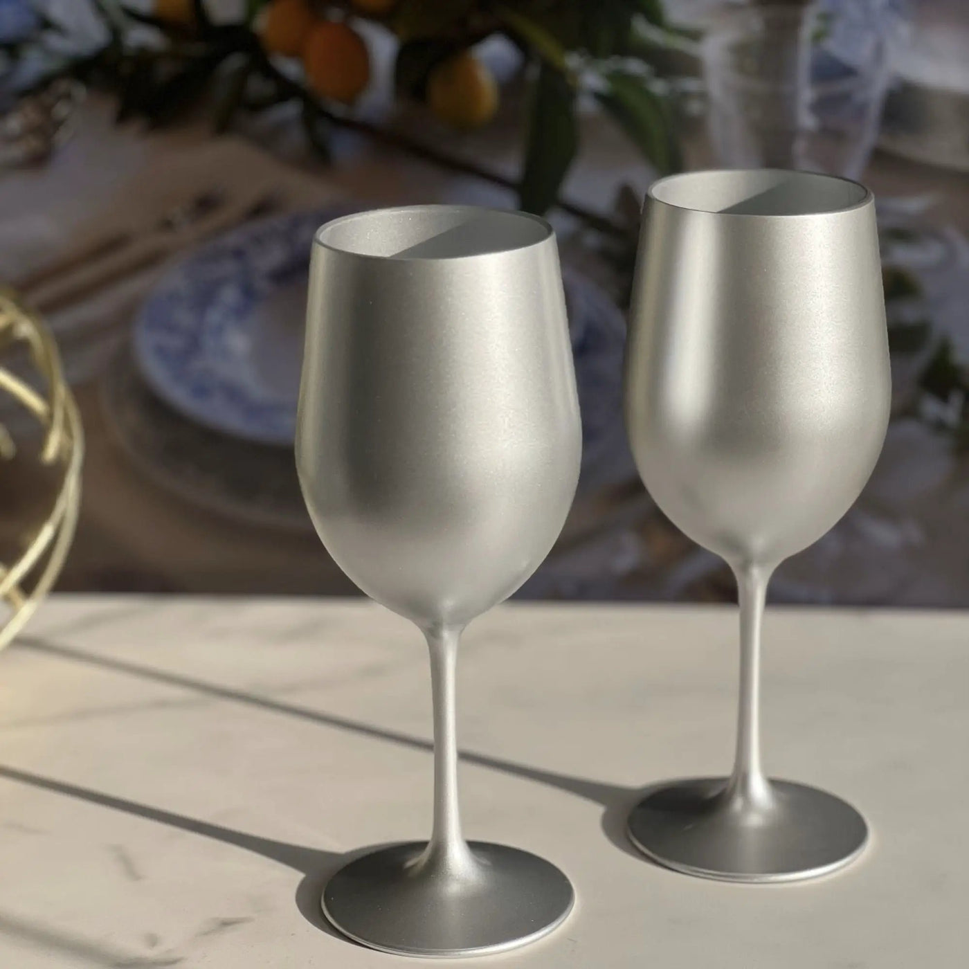 Leadingware Metallic Plastic Wine Glasses (Set of 4) by HouseOfZazla