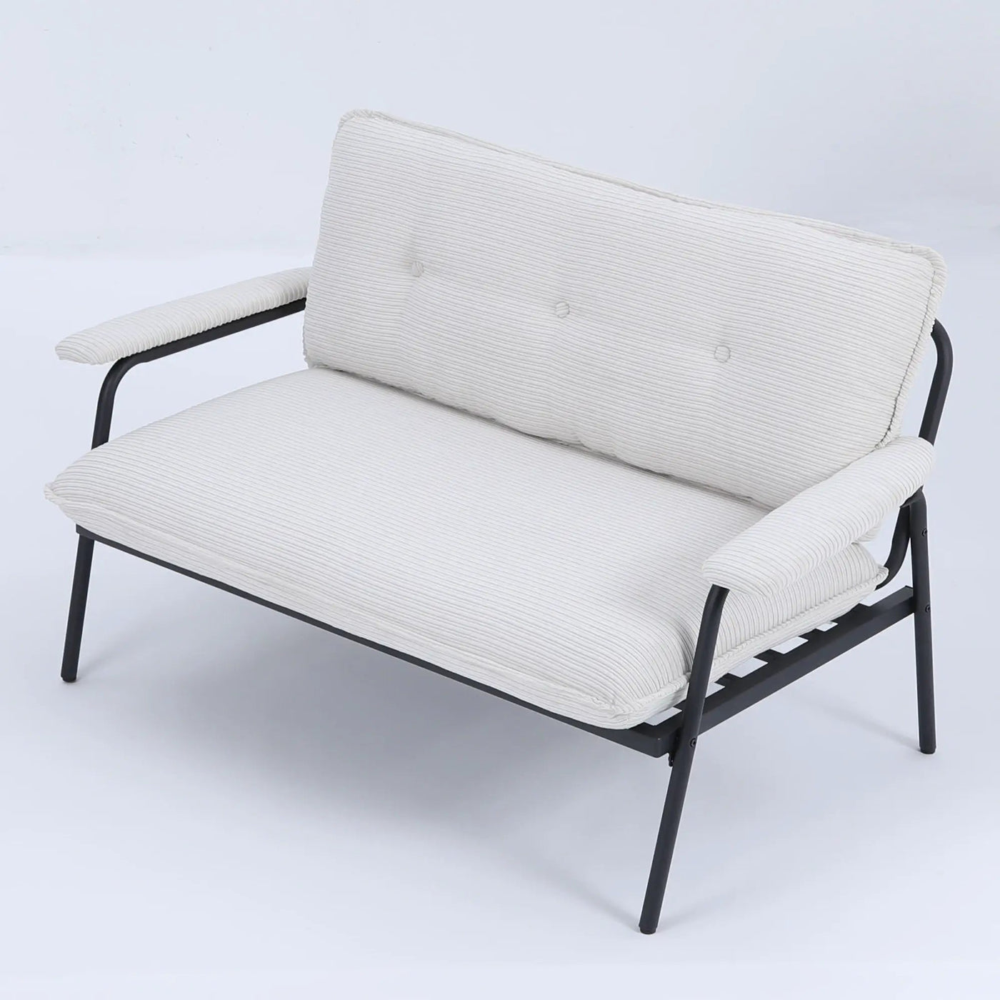Modern Metal Frame Sofa With Sponge Filling For Compact Spaces And Versatile Use by Unique Piece Furniture