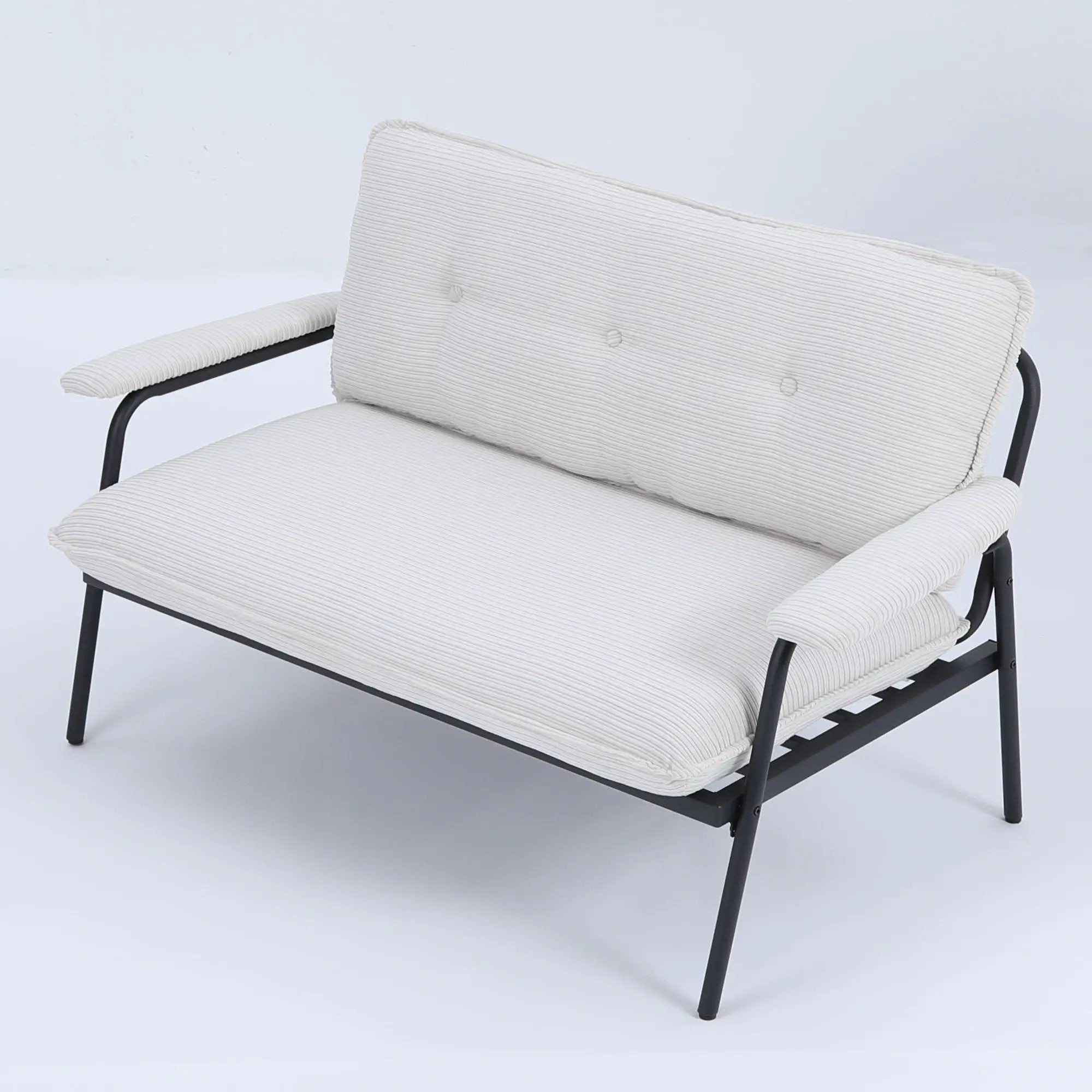 Modern Metal Frame Sofa With Sponge Filling For Compact Spaces And Versatile Use by Unique Piece Furniture