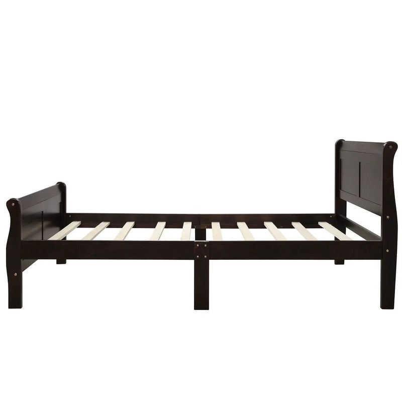 Platform Bed Frame Mattress Foundation Sleigh Bed With Headboard / Footboard / Wood Slat Suppor by Unique Piece Furniture