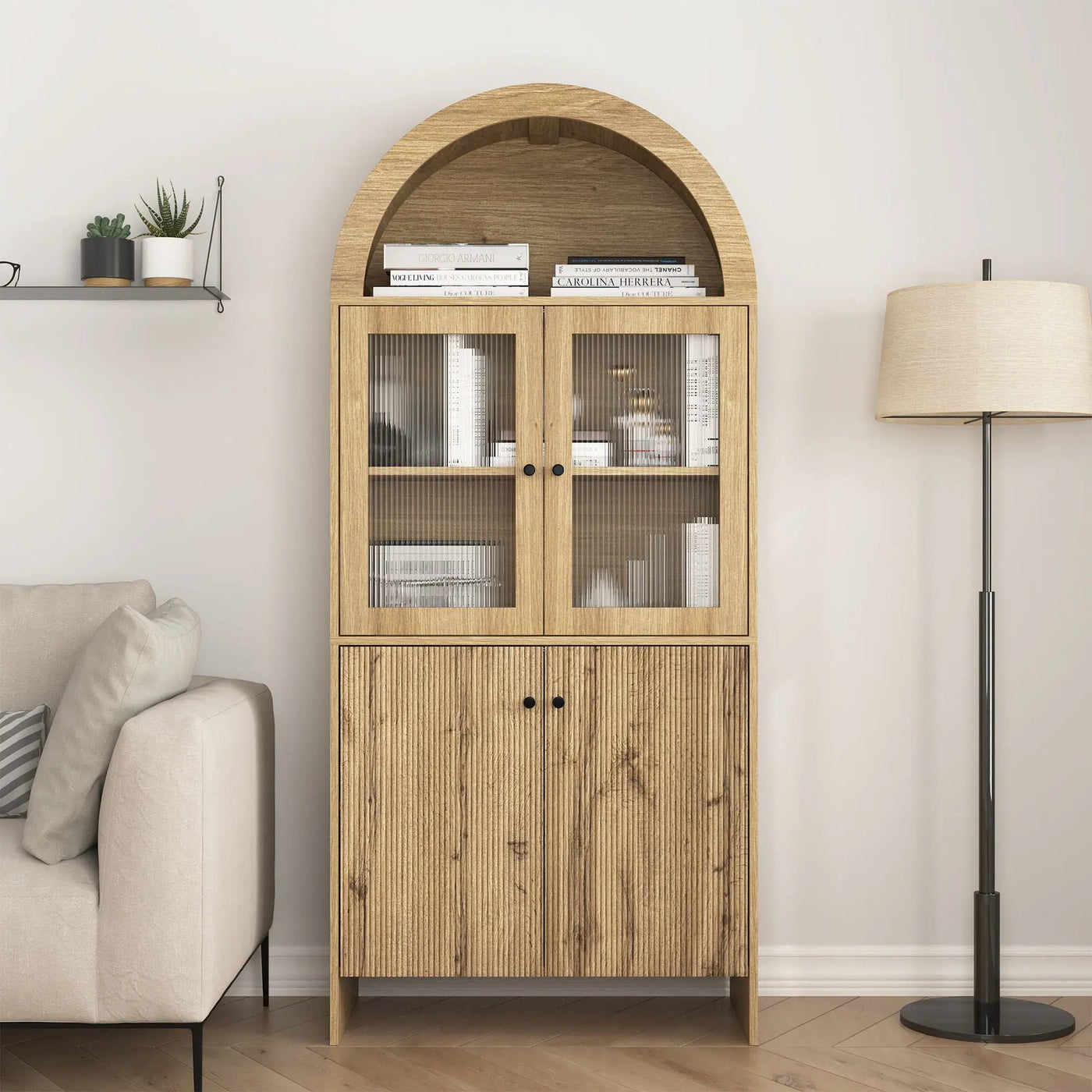 Modern Tech Inspired Dome Cabinet With LED Lighting by Unique Piece Furniture