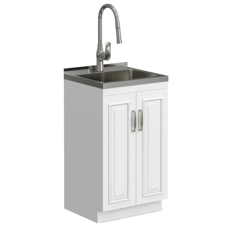 Darwin - Deluxe Laundry Cabinet With Pull-Out Faucet And Stainless Steel Sink by Unique Piece Furniture