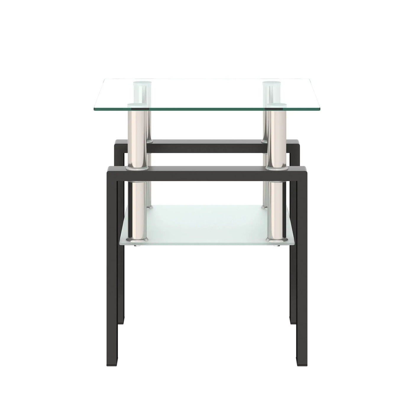 Modern Tempered Glass Tea Table, End Square Table For Living Room by Unique Piece Furniture