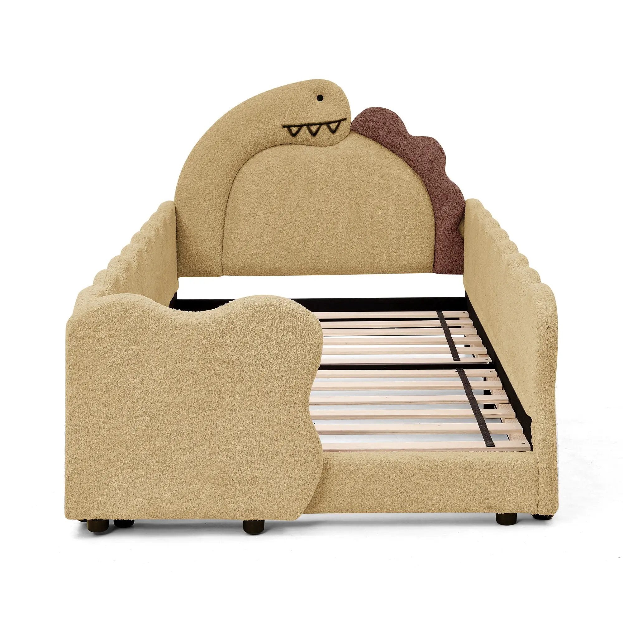 Cute Dinosaur Shaped Bed With Safety Guardrail, Toddler Frame by Unique Piece Furniture