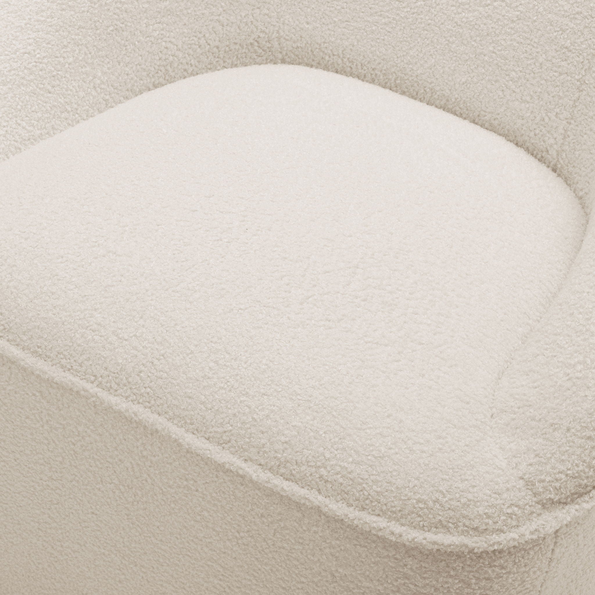 Anson - Swivel Chair With Soft Rounded Back - Off White by HouseOfZazla