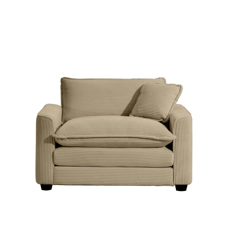 Modern Classic Fabric Single Chair Deep Seat Sofa With Pillow by Unique Piece Furniture