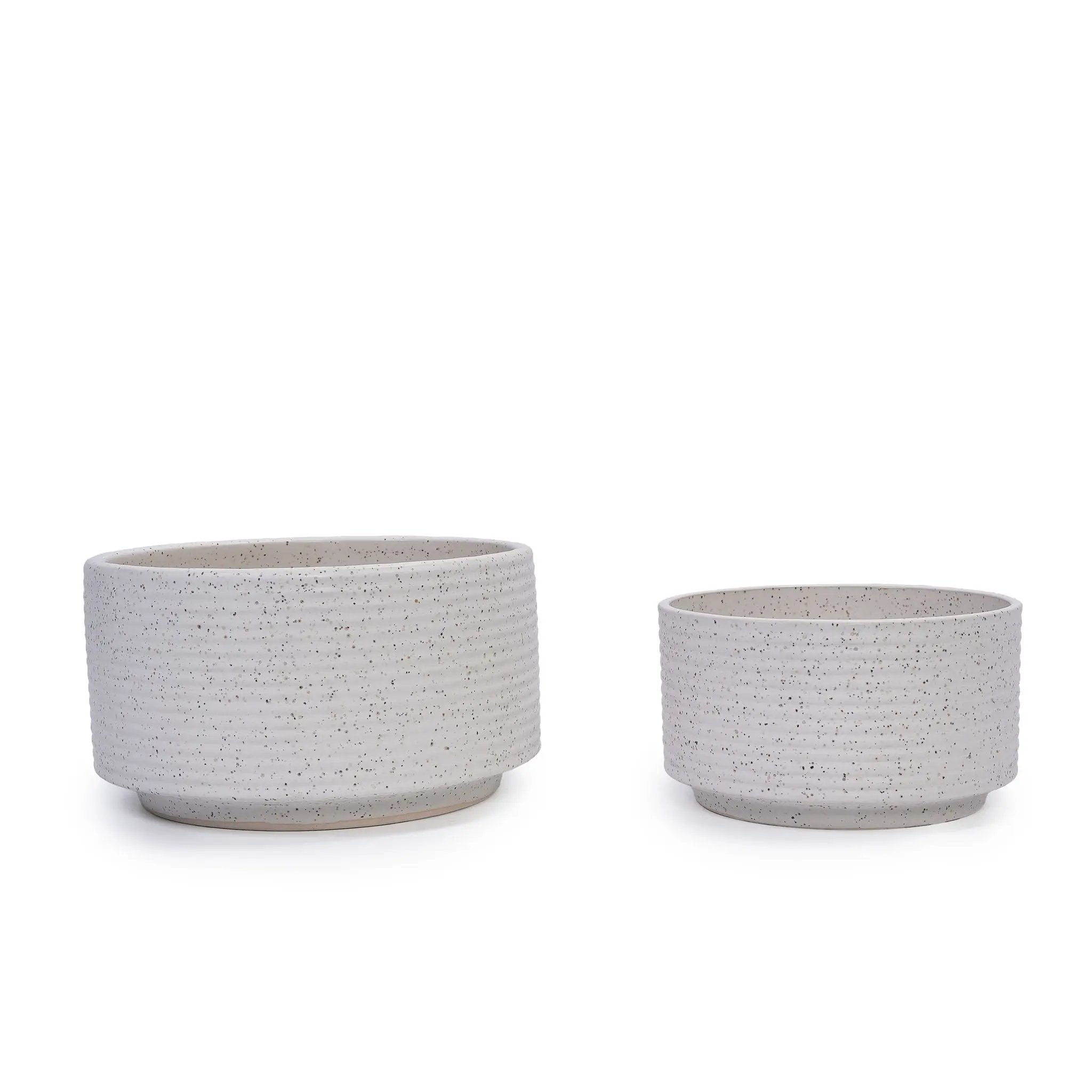 2 Pieces Flowerpot, Planter For Patio, Garden Or Windowsills - Milk White by Unique Piece Furniture