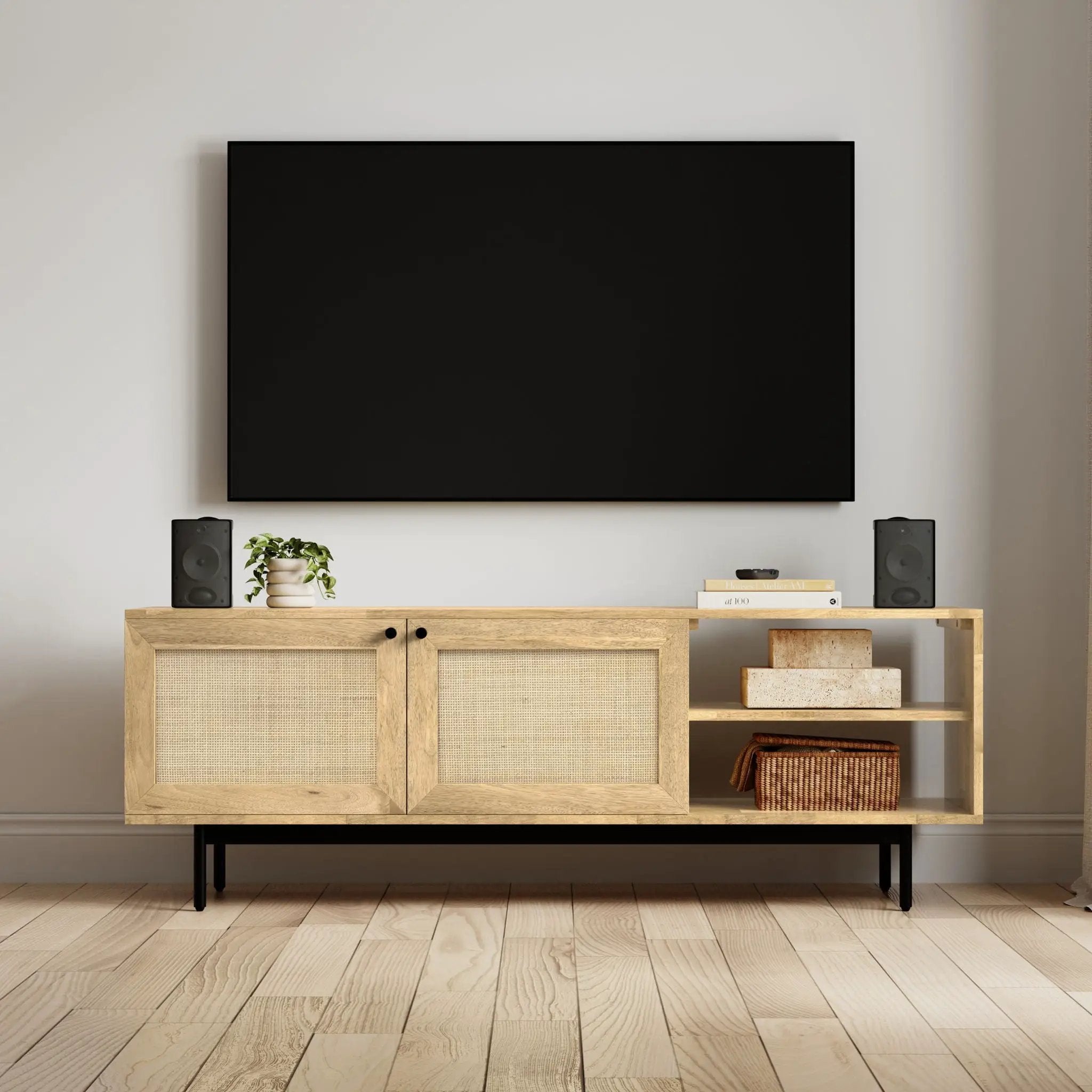 Reeves - TV Media Stand - Natural by Unique Piece Furniture