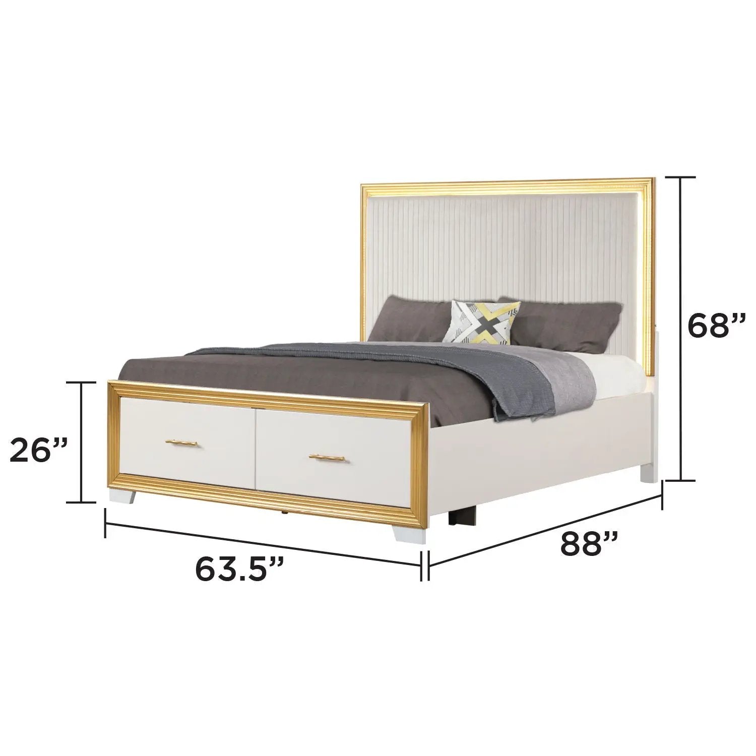 Obsession - Bedroom Set With LED by HouseOfZazla