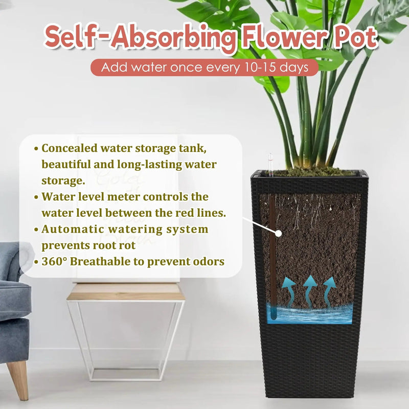 Indoor Outdoor Planter With Automatic Watering System by HouseOfZazla